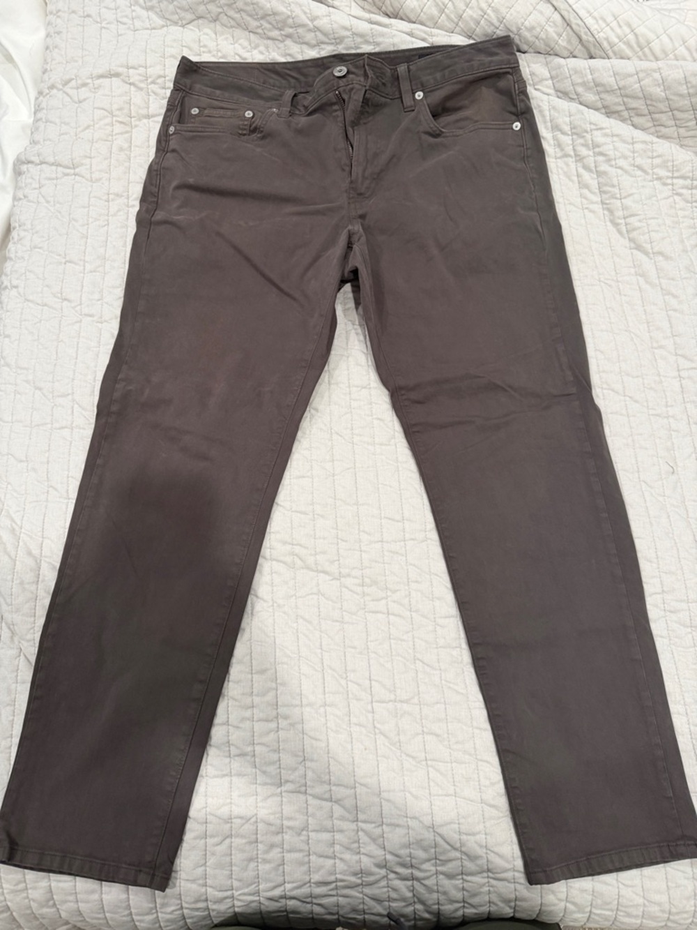 Bonobos Dark Grey Italian Brushed 5-Pocket Pants 32x28 - Slim Taper